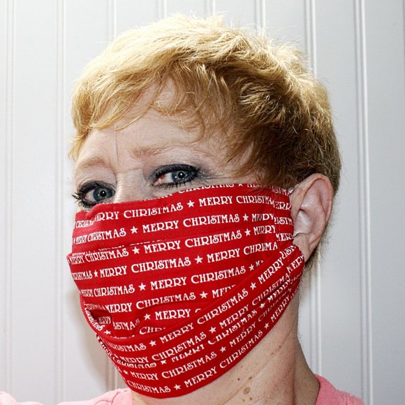 HAND CRAFTED Kids Merry Christmas Face Mask Pocket - Picture 6 of 9